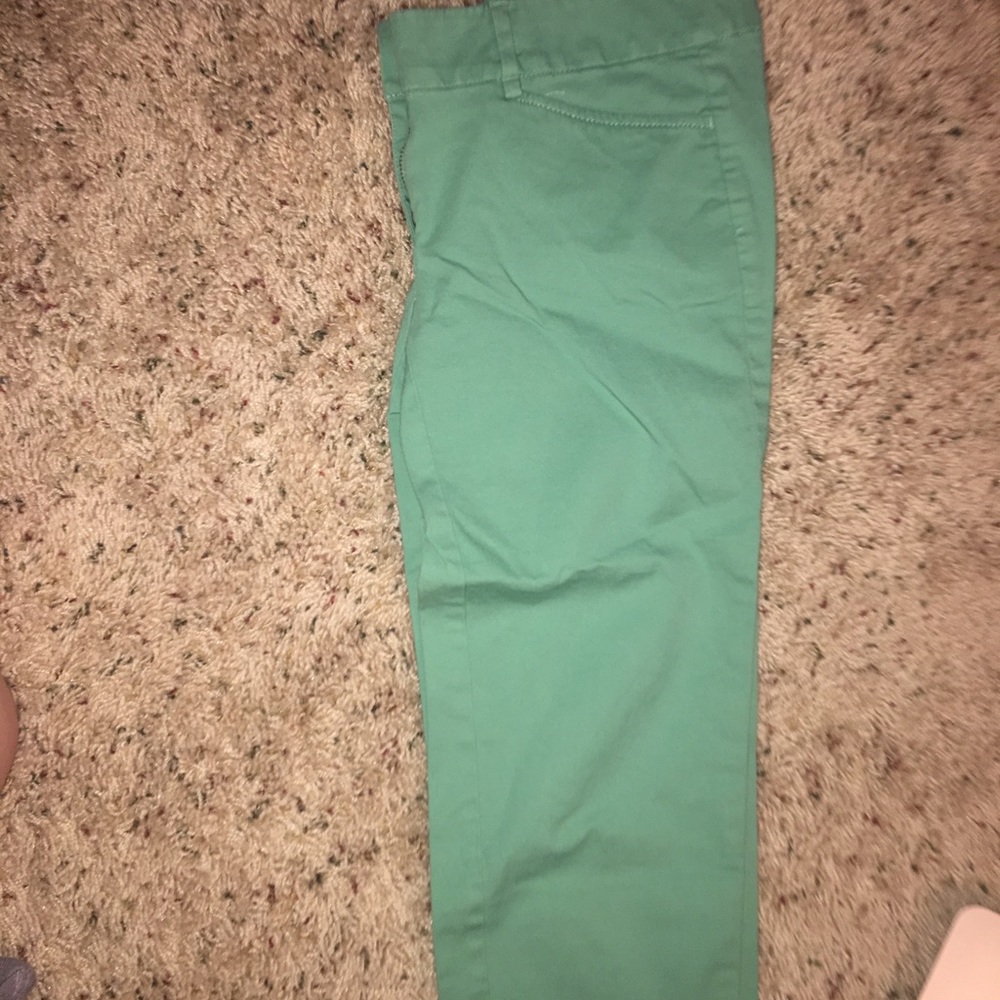 Loft cropped green pants